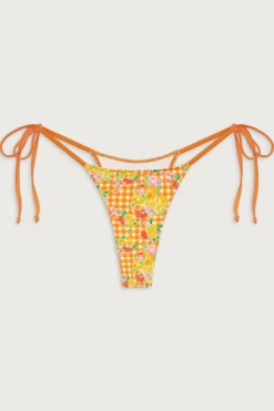 Bottoms|Bikinis^Frankies Bikinis Divine Floral Skimpy Bikini Bottom Marigold Gingham