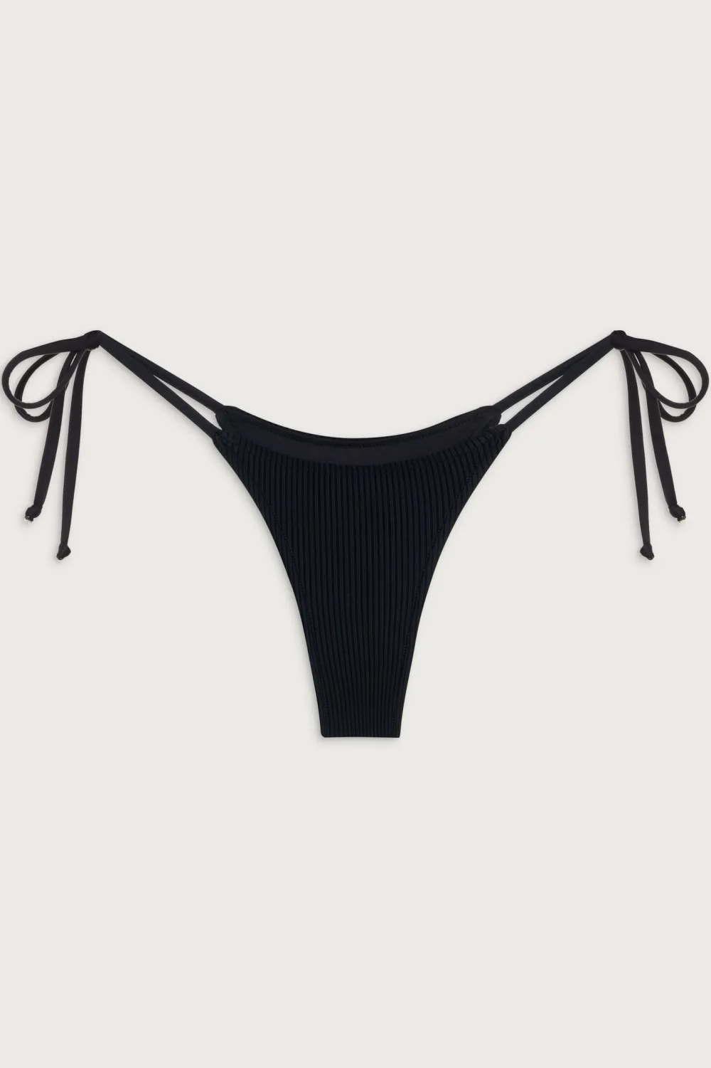 Bottoms|Bikinis^Frankies Bikinis Divine Ribbed Skimpy Bikini Bottom Black