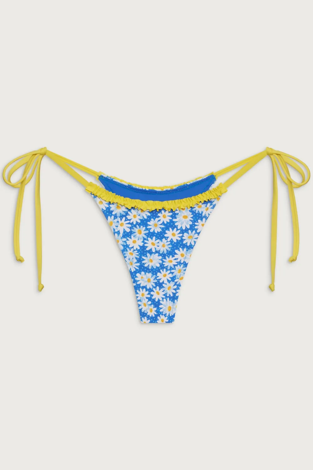 Bottoms|Bikinis^Frankies Bikinis Divine Tie Side Skimpy Bikini Bottom Blue Daisy