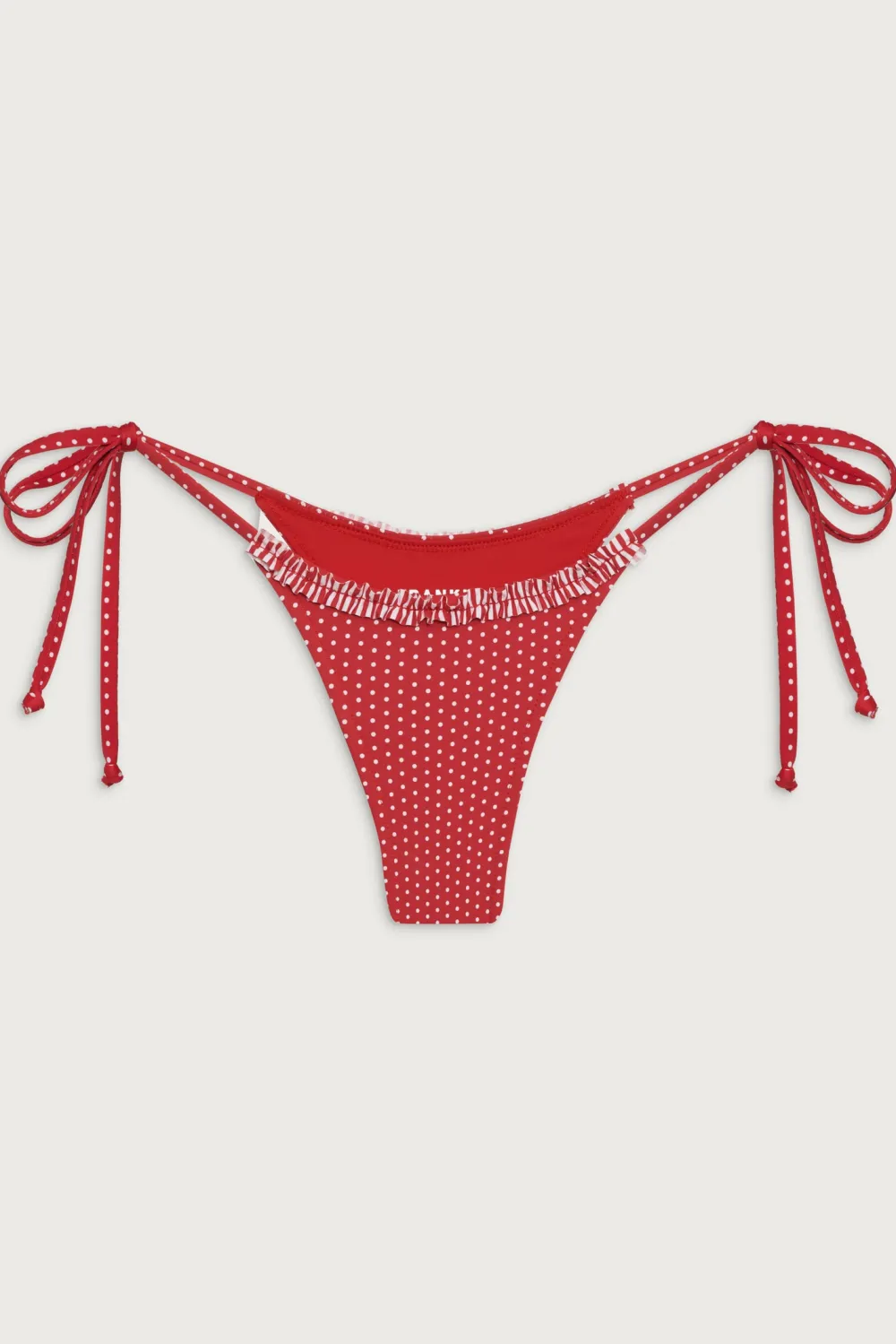 Bottoms|Bikinis^Frankies Bikinis Divine Tie Side Skimpy Bikini Bottom Scarlet Dot