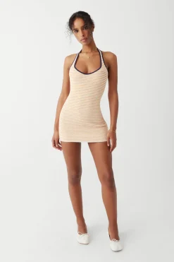 Dresses^Frankies Bikinis Dolly Knit Mini Dress Sunset Stripe
