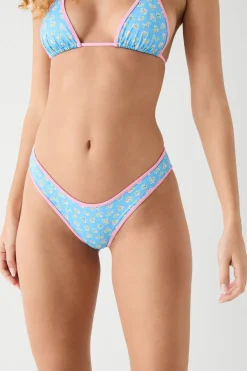 Bottoms|Bikinis^Frankies Bikinis Dove Classic Floral Bikini Bottom Blue Hawaii
