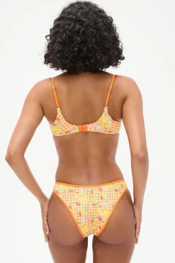 Bottoms|Bikinis^Frankies Bikinis Dove Floral Classic Bikini Bottom Marigold Gingham