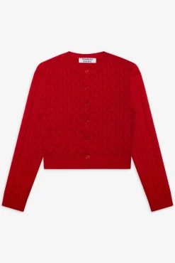 Tops|Cloud Knits^Frankies Bikinis Dudley Cable Knit Cardigan Heartstrings