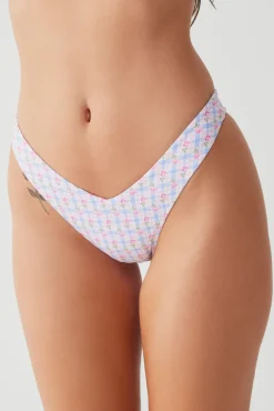 Bottoms|Bikinis^Frankies Bikinis Enzo Plaid Cheeky Bikini Bottom Rose Picnic