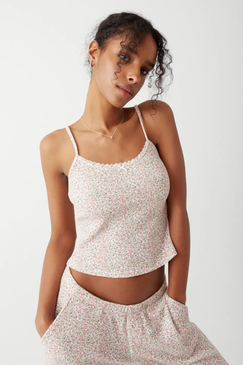 Tops^Frankies Bikinis Farmhouse Floral Waffle Camisole Baby Blanket