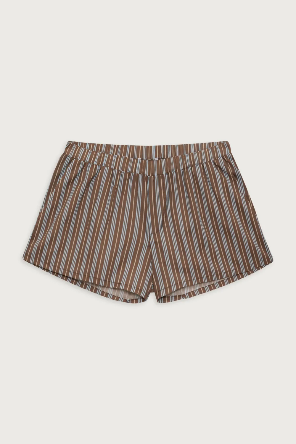 Bottoms^Frankies Bikinis Farmhouse Striped Mini Short Ocean Stone