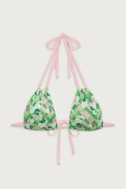 Tops|Bikinis^Frankies Bikinis Florabelle Plaid Triangle Bikini Top Baby Daisy