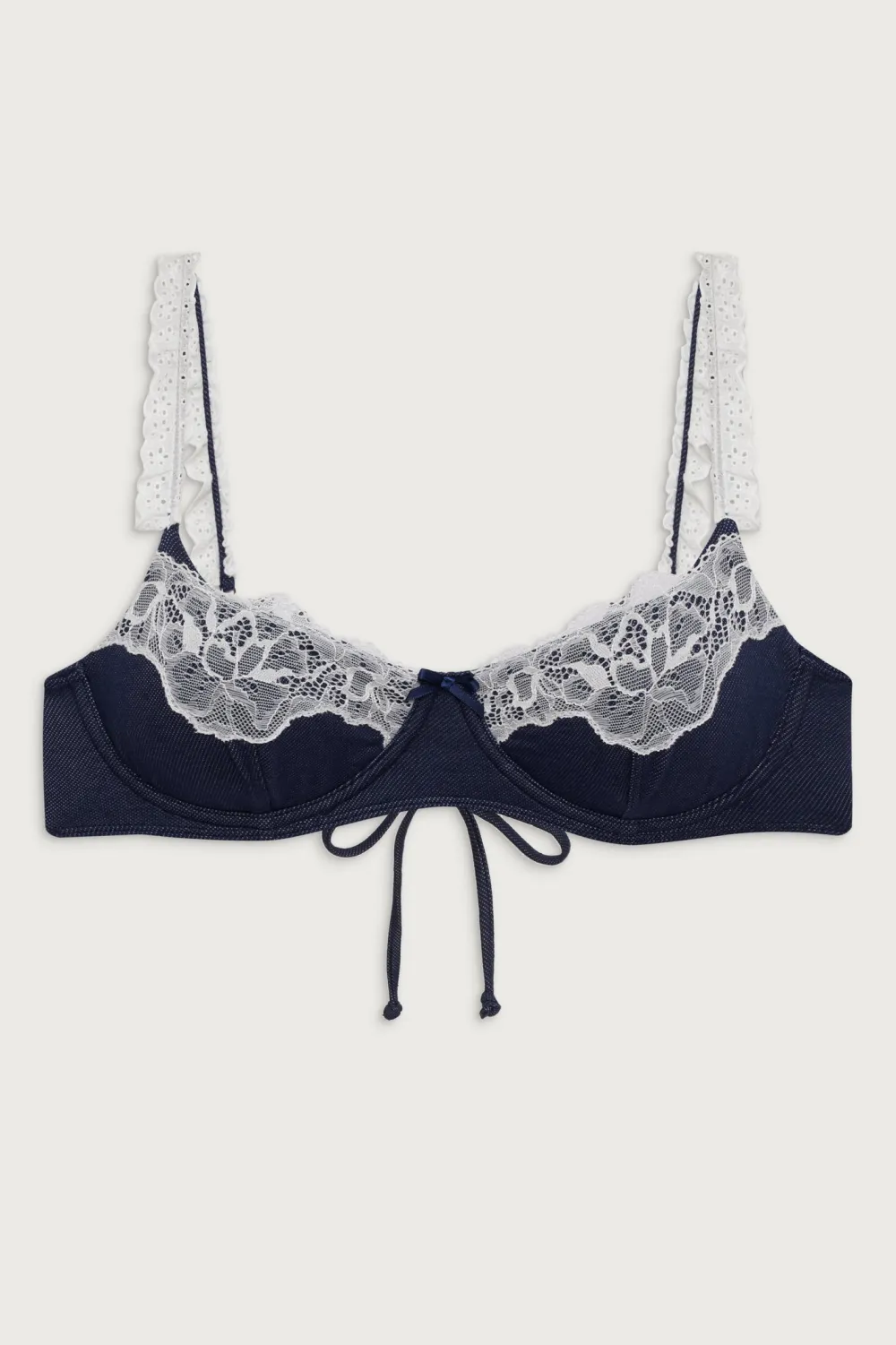 Tops|Bikinis^Frankies Bikinis Ford Underwire Balconette Bikini Top Blue Denim
