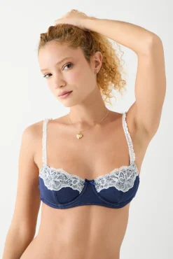 Tops|Bikinis^Frankies Bikinis Ford Underwire Balconette Bikini Top Blue Denim
