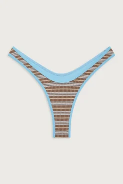 Bottoms|Bikinis^Frankies Bikinis Full Moon Striped Micro Bikini Bottom Ocean Stone