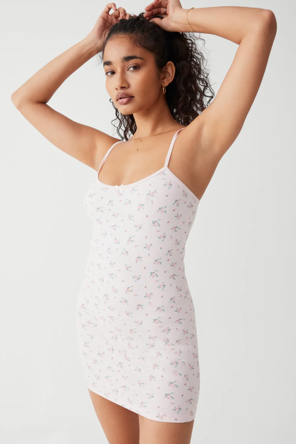 Dresses^Frankies Bikinis Gwen Floral Mini Dress Baby Bouquet Pink
