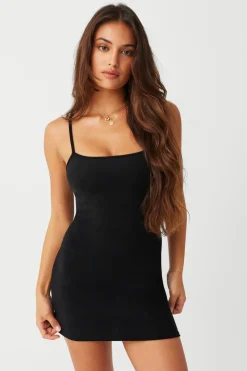 Dresses^Frankies Bikinis Gwen Terry Mini Dress Black