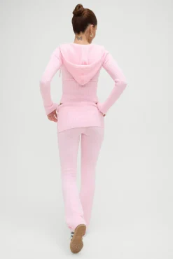 Tops|Matching Sets^Frankies Bikinis Heritage Zip Up Hoodie Cozy Pink