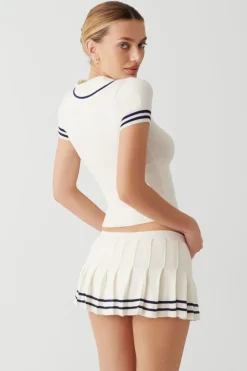 Bottoms|Matching Sets^Frankies Bikinis Honeymoon Knit Pleated Skort Sugar
