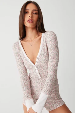 Dresses^Frankies Bikinis James Waffle Long Sleeve Romper Baby Blanket