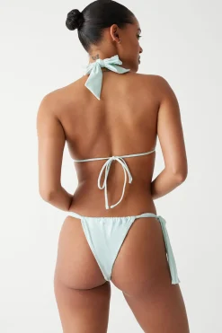 Tops|Bikinis^Frankies Bikinis Kealy Shine Halter Bikini Top Pistachio