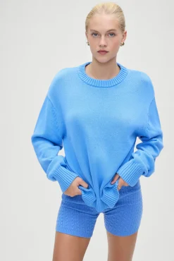 Tops|Cloud Knits^Frankies Bikinis Kip Oversized Sweater Blue Moon