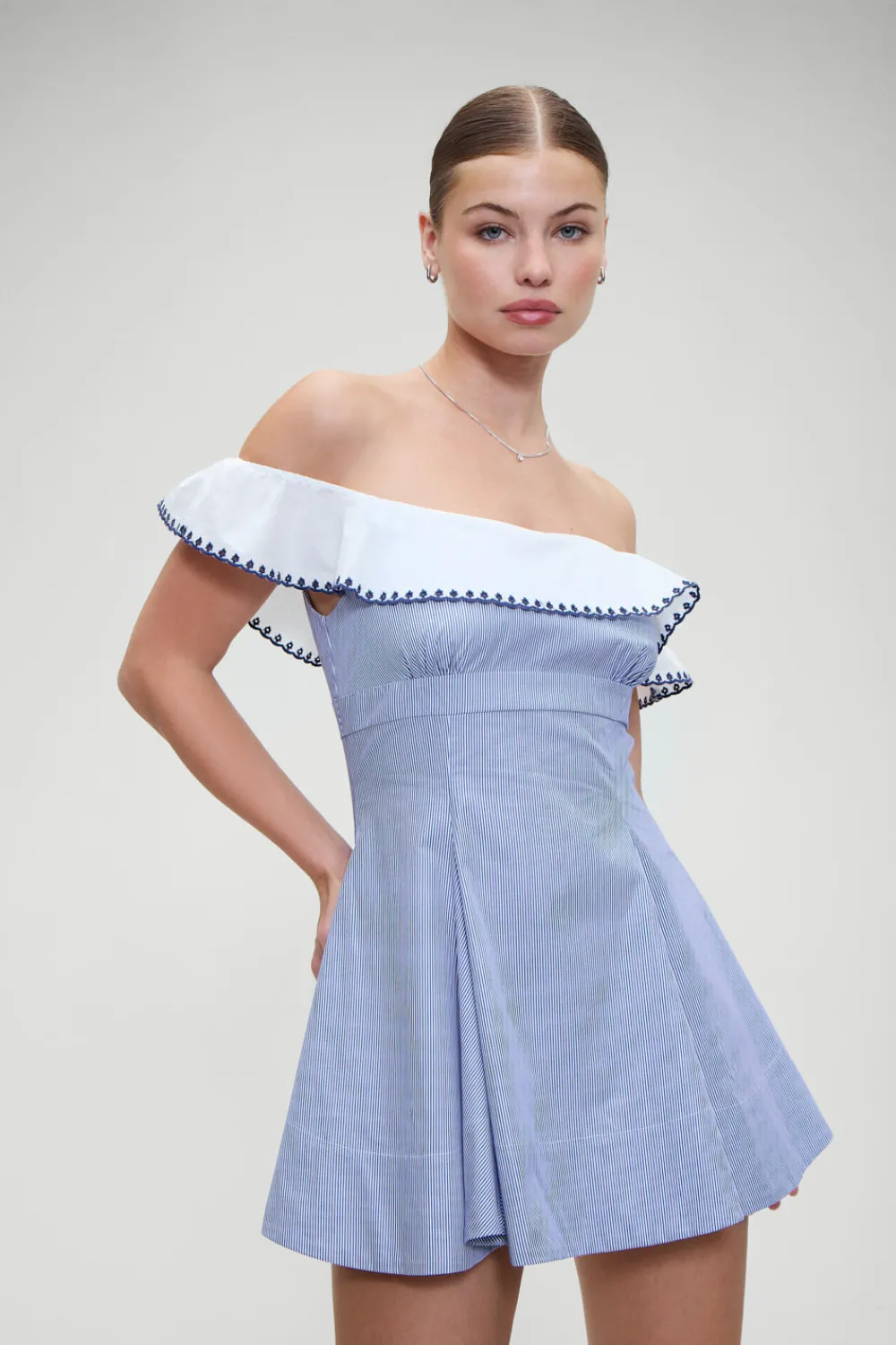 Dresses^Frankies Bikinis Lilah Striped Mini Dress Midnight Stripe