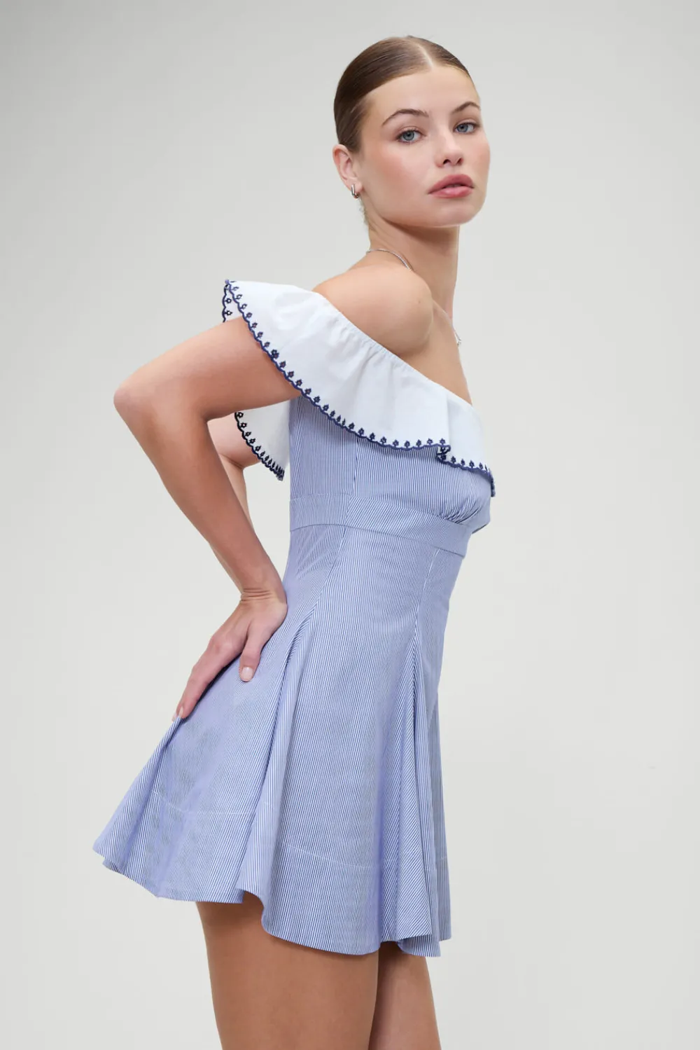 Dresses^Frankies Bikinis Lilah Striped Mini Dress Midnight Stripe