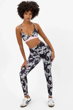 Active^Frankies Bikinis Lively High Waist Floral Legging Plush Plumeria