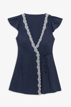 Dresses^Frankies Bikinis Lucy Wrap Mini Dress Dotty
