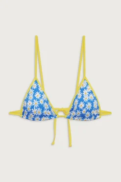 Tops|Bikinis^Frankies Bikinis Lumia Triangle Bralette Bikini Top Blue Daisy