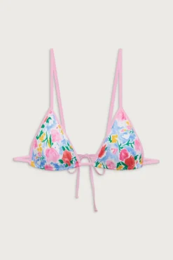 Tops|Bikinis^Frankies Bikinis Lumia Triangle Bralette Bikini Top Painted Petals