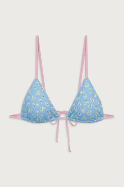 Tops|Bikinis^Frankies Bikinis Lumia Triangle Floral Bikini Top Blue Hawaii
