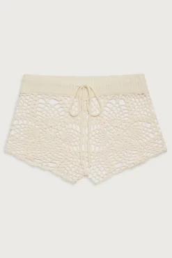 Bottoms|Matching Sets^Frankies Bikinis Lyla Crochet Mini Short White