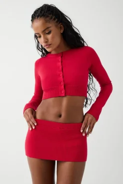 Bottoms|Matching Sets^Frankies Bikinis Marialla Cloud Knit Mini Skort Burning Love
