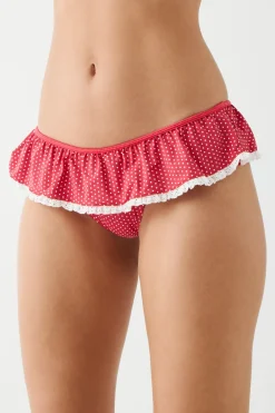 Bottoms|Bikinis^Frankies Bikinis Mercer Swim Skirt Scarlet Dot