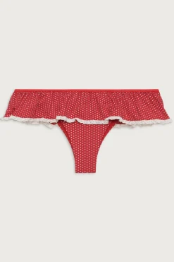 Bottoms|Bikinis^Frankies Bikinis Mercer Swim Skirt Scarlet Dot