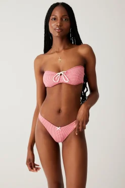 Tops|Bikinis^Frankies Bikinis Meredith Bandeau Bikini Top Ladybug Gingham