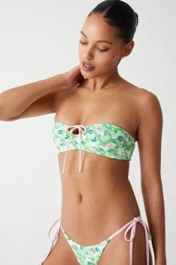 Tops|Bikinis^Frankies Bikinis Meredith Plaid Bandeau Bikini Top Baby Daisy