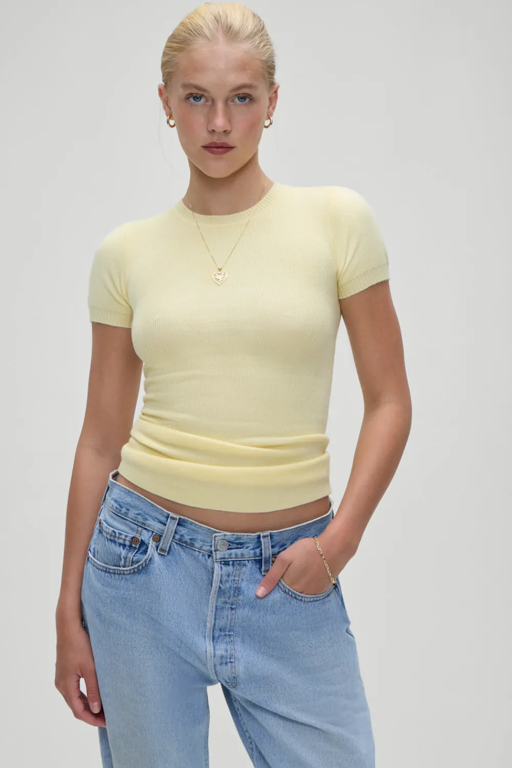 Tops|Cloud Knits^Frankies Bikinis Mulholland Knit Sweater Vanilla Sugar