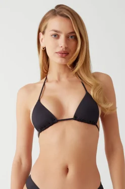 Tops|Bikinis^Frankies Bikinis Nick String Triangle Bikini Top Black