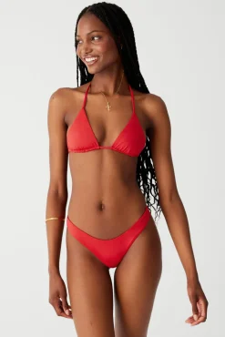 Tops|Bikinis^Frankies Bikinis Nick String Triangle Bikini Top True Red