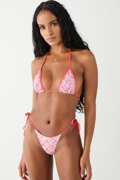 Tops|Bikinis^Frankies Bikinis Nick Triangle Floral Bikini Top Red Rover