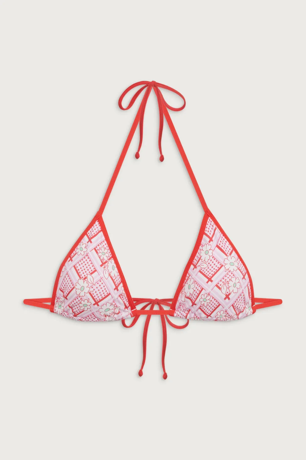 Tops|Bikinis^Frankies Bikinis Nick Triangle Floral Bikini Top Red Rover