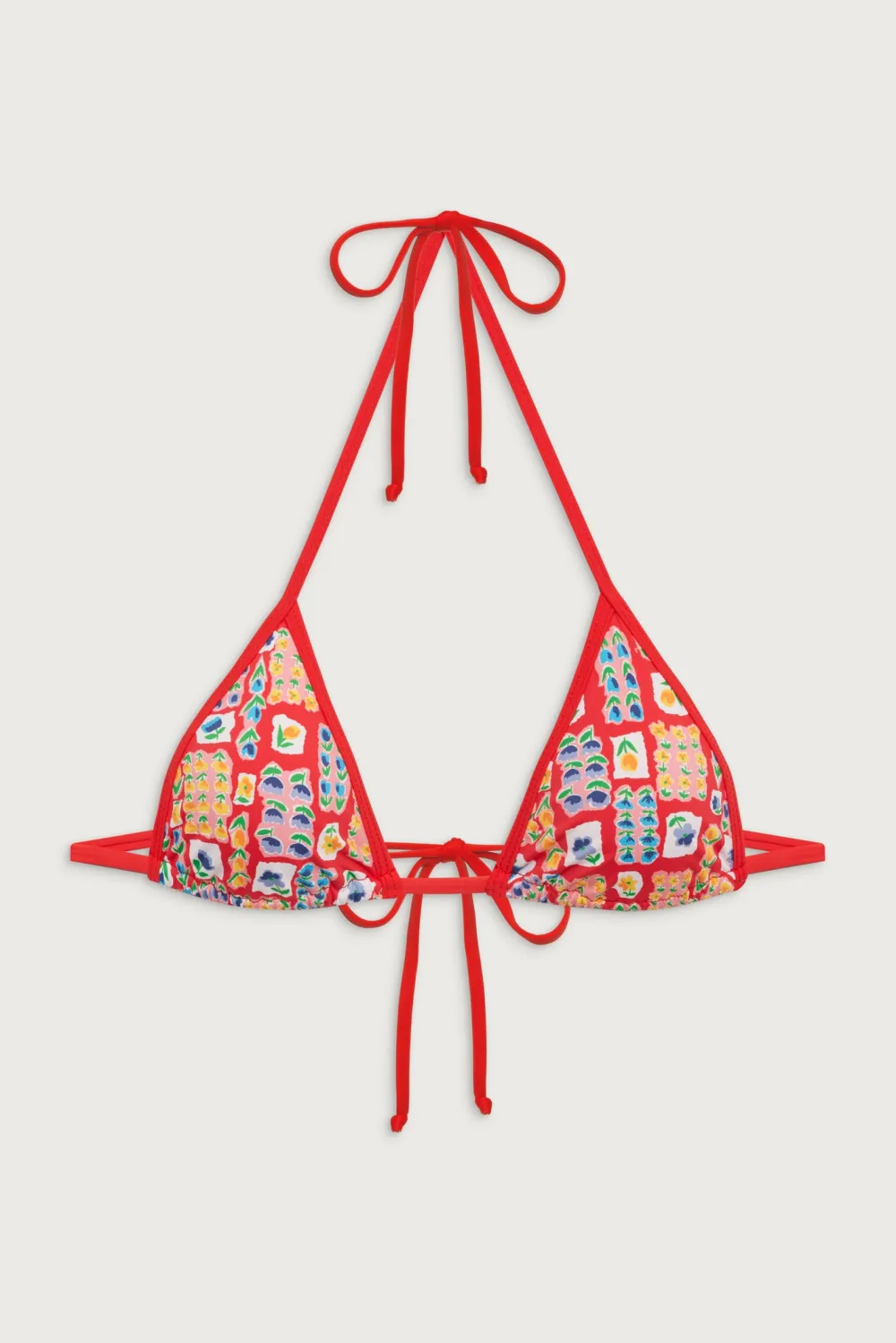 Tops|Bikinis^Frankies Bikinis Nick Triangle Halter Bikini Top Field of Dreams