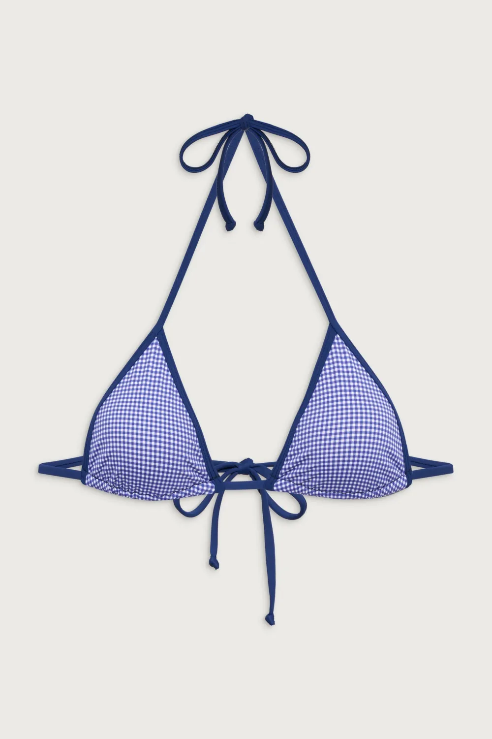 Tops|Bikinis^Frankies Bikinis Nick Triangle Halter Bikini Top Sailor Gingham
