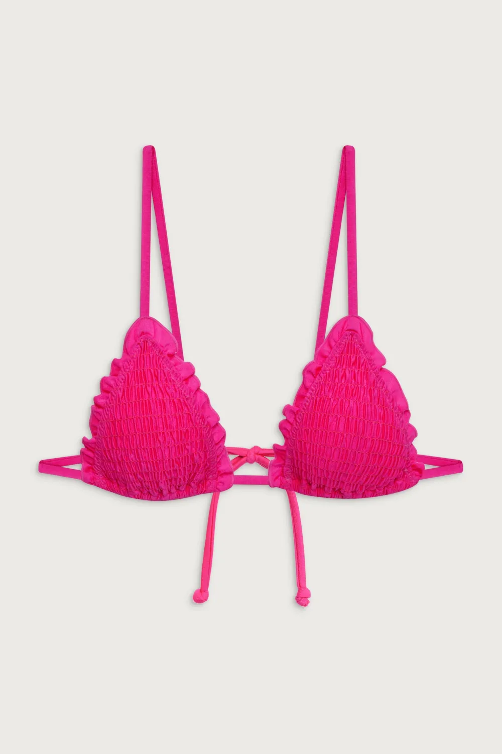 Tops|Bikinis^Frankies Bikinis Penny Triangle Shine Bikini Top Candy Pink