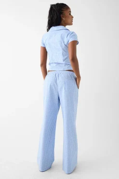 Tops|Matching Sets^Frankies Bikinis Raleigh Cotton Button Up Shirt Cloud Gingham