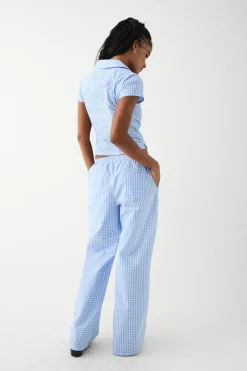 Bottoms|Matching Sets^Frankies Bikinis Raleigh Cotton Pant Cloud Gingham