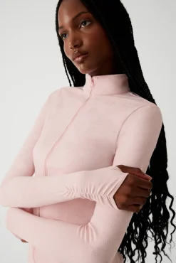 Active^Frankies Bikinis Renee Zip Up Jacket Pink Petals