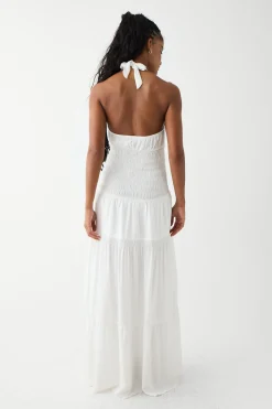 Dresses^Frankies Bikinis River Halter Maxi Dress White
