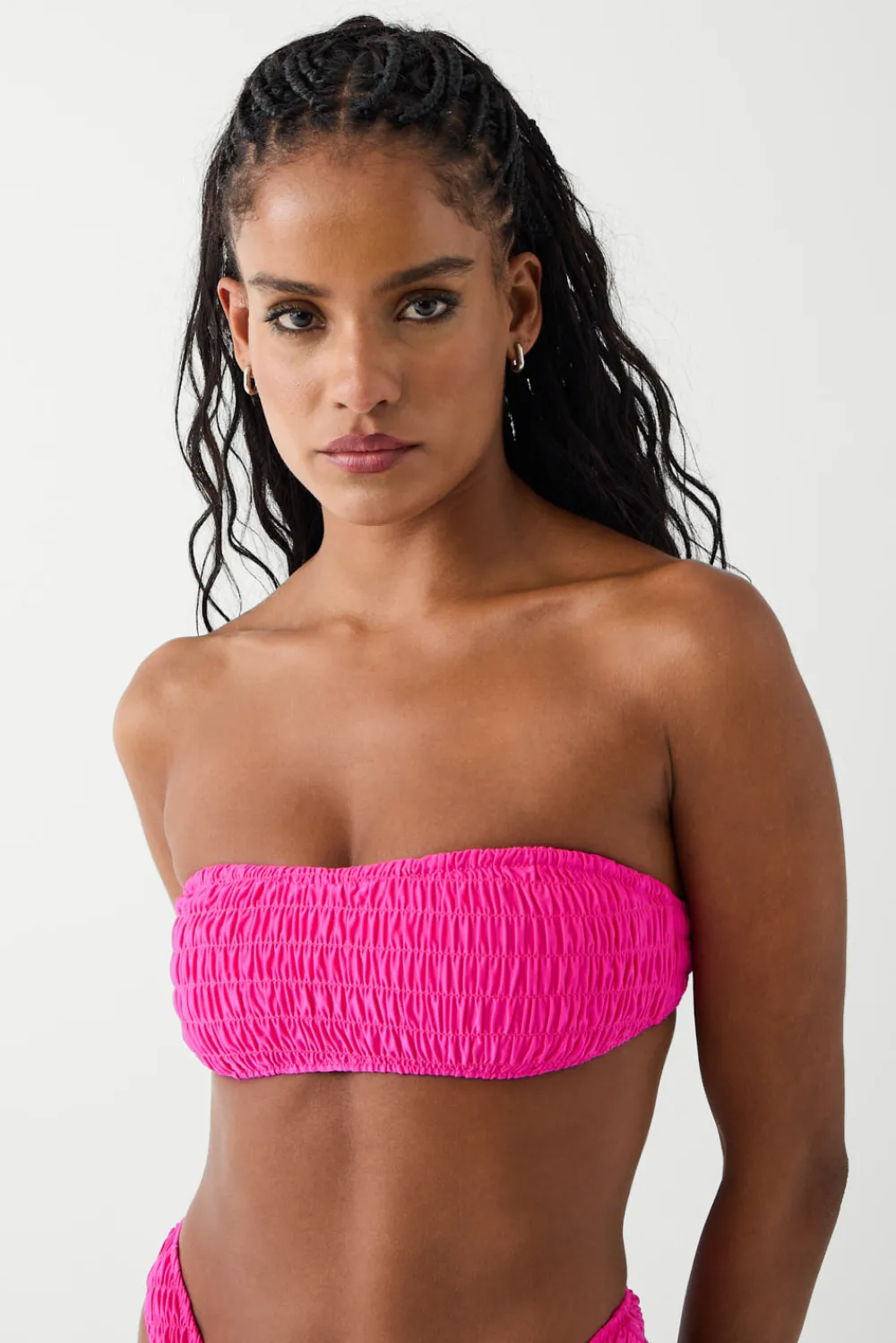 Tops|Bikinis^Frankies Bikinis Rosabella Bandeau Shine Bikini Top Candy Pink