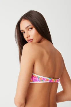Tops|Bikinis^Frankies Bikinis Rosabella Floral Bandeau Bikini Top Daisy Pond