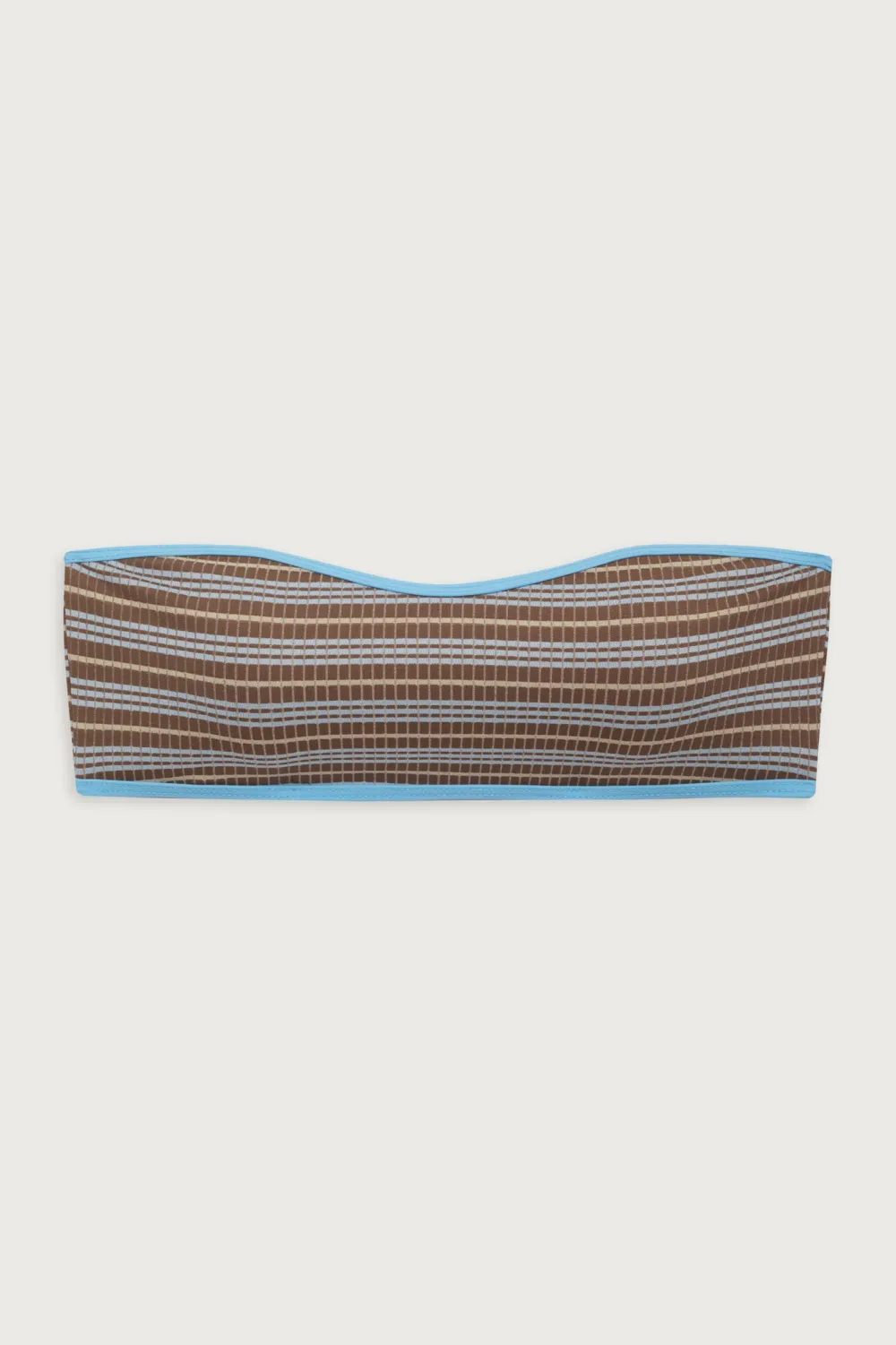 Tops|Bikinis^Frankies Bikinis Rosabella Striped Bandeau Bikini Top Ocean Stone